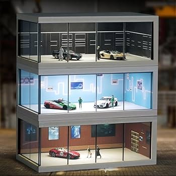 Amazon | MOMOAO ディスプレイ ケース 駐車場モデル 1/64